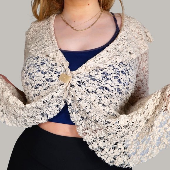 Pretty Vintage Lace Cardi🦋 - Picture 1 of 4